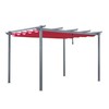 Aleko Aluminum Outdoor Canopy Pergola - 13x10 Ft - Burgundy Color PERGBURG10X13